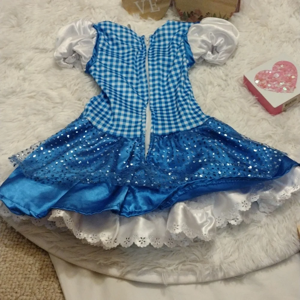 Blue and White Kids Costume Dress Girl Size 3T-4T